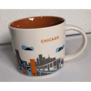 Starbucks You Are Here Collection Chicago 14 oz Ceramic Coffee Mug Cup 2014